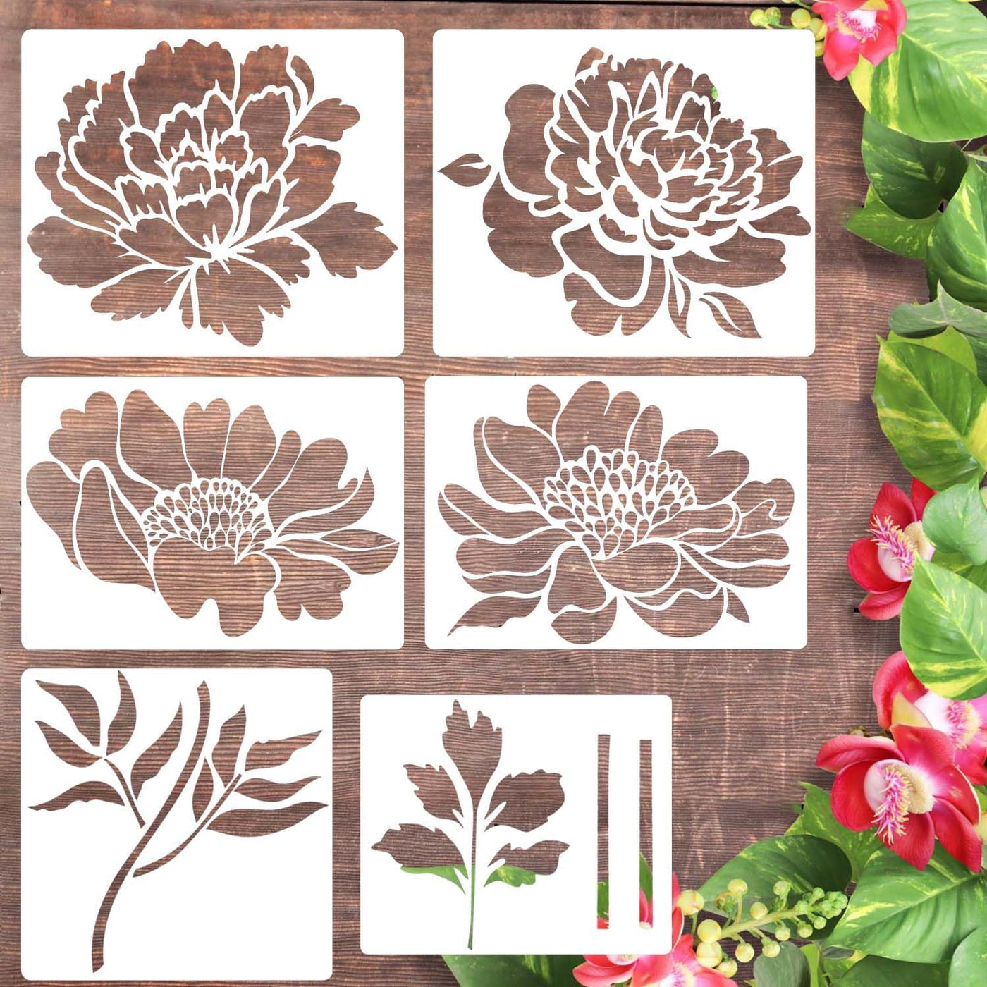 Eptchn Gartenzaun Große Blumen Schablonen DIY Dekoration BloomTrace