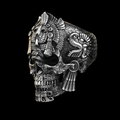 Herren Ring | Totenkopf Design | Handgefertigt aus 925 Sterling Silber