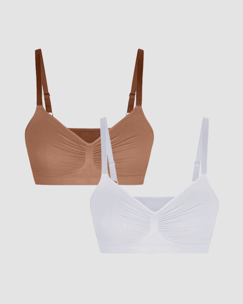 Damen BH ohne Bügel | Nahtlos & Formend | Atmungsaktiv | Modal-Baumwollmix