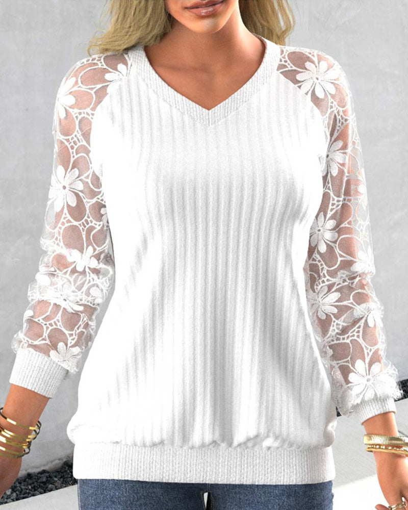 Rebecca | Pullover mit durchsichtigen Ärmeln