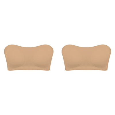 Damen trägerloser BH | Grip-Sure Seitenverschluss | Nahtlos & rutschfest | Herausnehmbare Pads