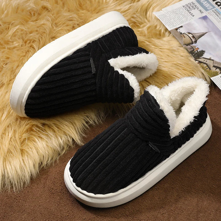 Damen Slipper | Orthopädische Unterstützung | Flauschige Cozy Sohle | Weiche Velours-Optik