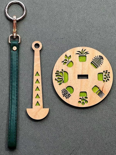 Tragbarer Garnhalter | Drehbare Spindel | Holz & BPA-freier Kunststoff | YarnMate