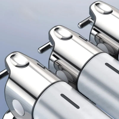 Wandmontierter Seifenspender | Edelstahl & ABS | Modernes Design | Platzsparend & Nachfüllbar