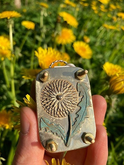 Mikro-Blumenpresse | Handgefertigt aus Silber & Messing | Inkl. 10 Blätter Herbarium-Papier