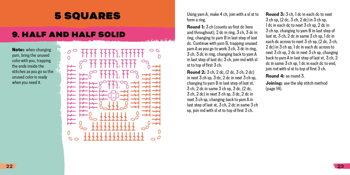 Häkelkarten-Set | 50 Musterkarten mit Anleitungen & Farbtipps | Kreativ-Box für Unterwegs