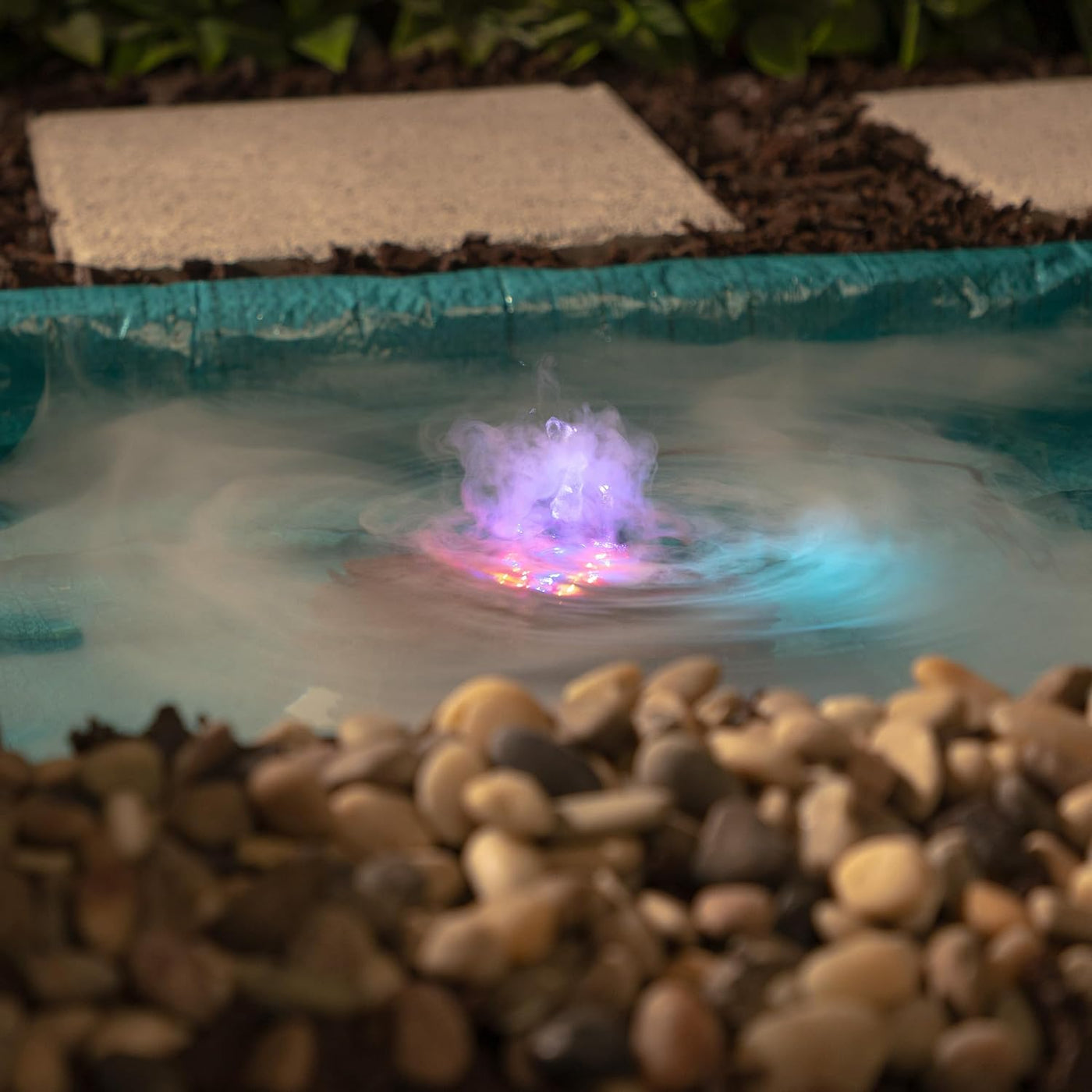 Mini Nebelmaschine | MystikNebel™ | Bezaubernder LED-Nebeleffekt | Für Brunnen, Deko & Aromadiffuser