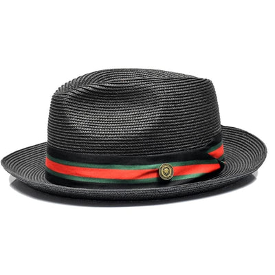 Unisex Fedora Hut | Handgefertigt im Pinch Front Stil | Natürliches Poly-Braid mit Ripsband