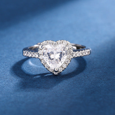 Diamanten Liebe Pfirsich Herz Ring