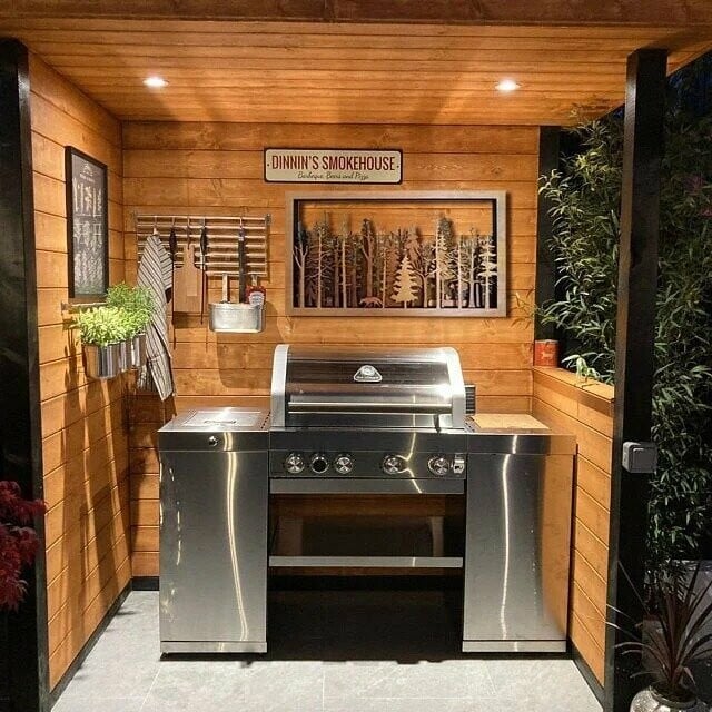 Wanddeko Waldszene mit Fuchs | 7-lagige Lasercut Holzkunst | Baltische Birke