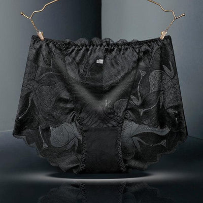 1+2 Gratis | Damen Mid-Waist Panties | Nahtlos Unterwäsche | Unsichtbare Spitze | 3er-Pack