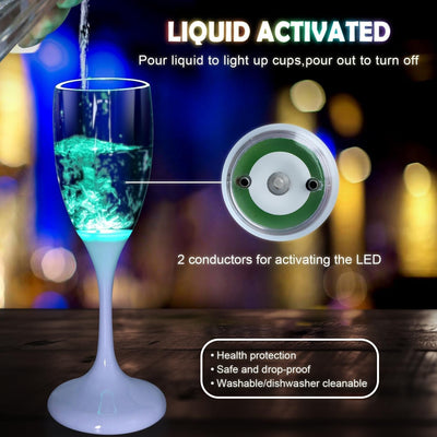 LED Weingläser & Becher | Farbwechsel | Flüssigkeitsaktiviert | Wiederverwendbar