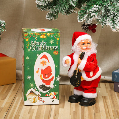 Tanzender & Singender Weihnachtsmann | Bewegliche Santa Figur mit Musik | Lustige Weihnachtsdekoration & Geschenkidee
