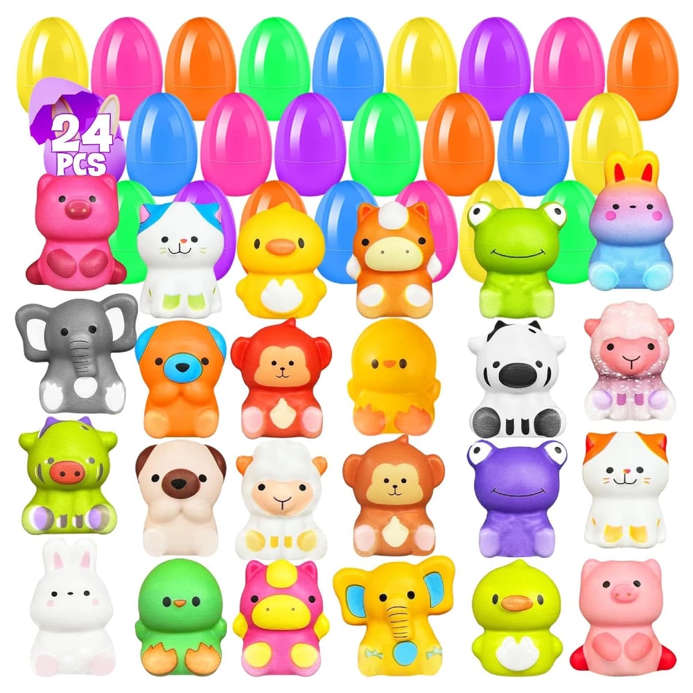 🔥Ostern Beste Geschenk 50% RABATT-🎁24 STÜCKE Gefüllte Oster Eier Langsam Aufsteigende Squishy Spielzeuge