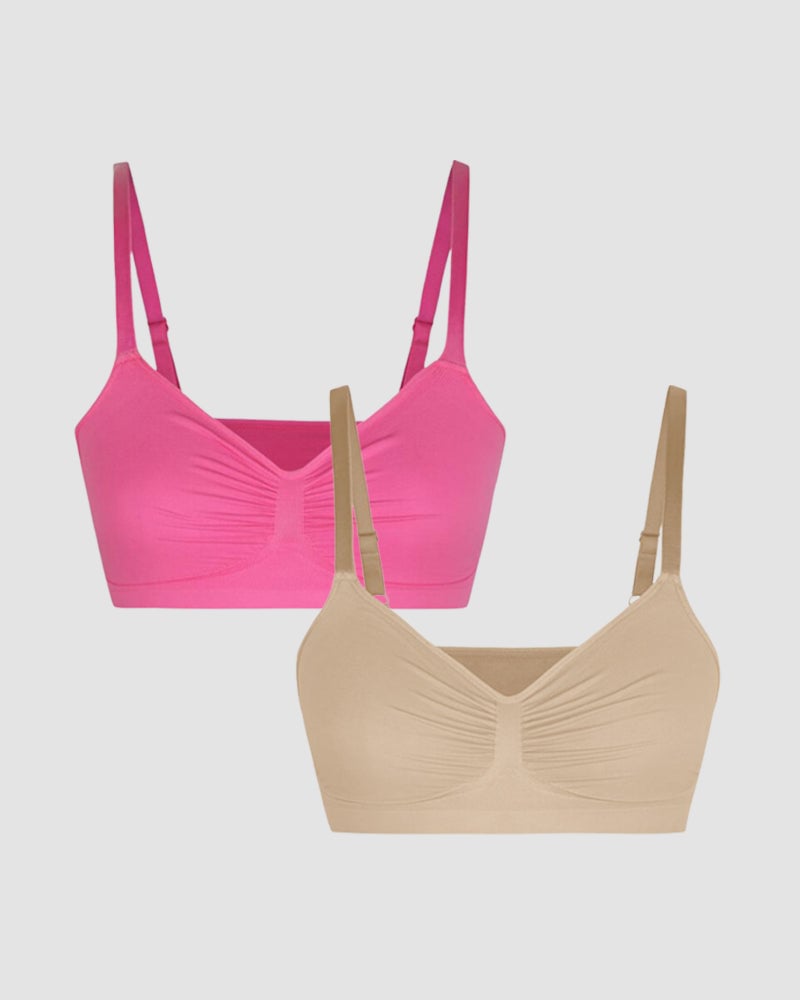 Damen BH ohne Bügel | Nahtlos & Formend | Atmungsaktiv | Modal-Baumwollmix