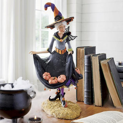 Halloween-Figurine | Handgemachte Hexendekoration | Harz