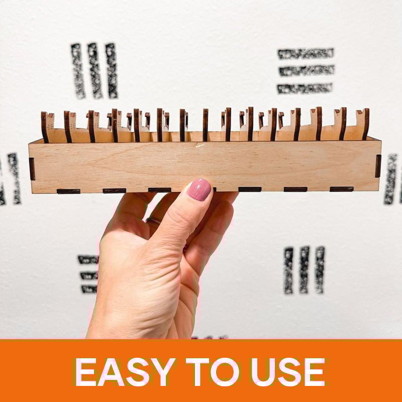 Holz Garnspulen Set | 15 Hasen Spulen + Organizer-Box | Stickgarn Aufbewahrung