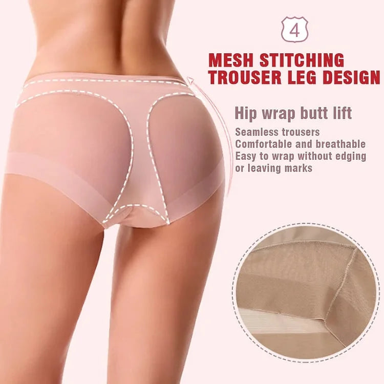Eleonora™ Nahtlose Ice Silk Bodycon-Slips mit hoher Taille (4er-Pack)