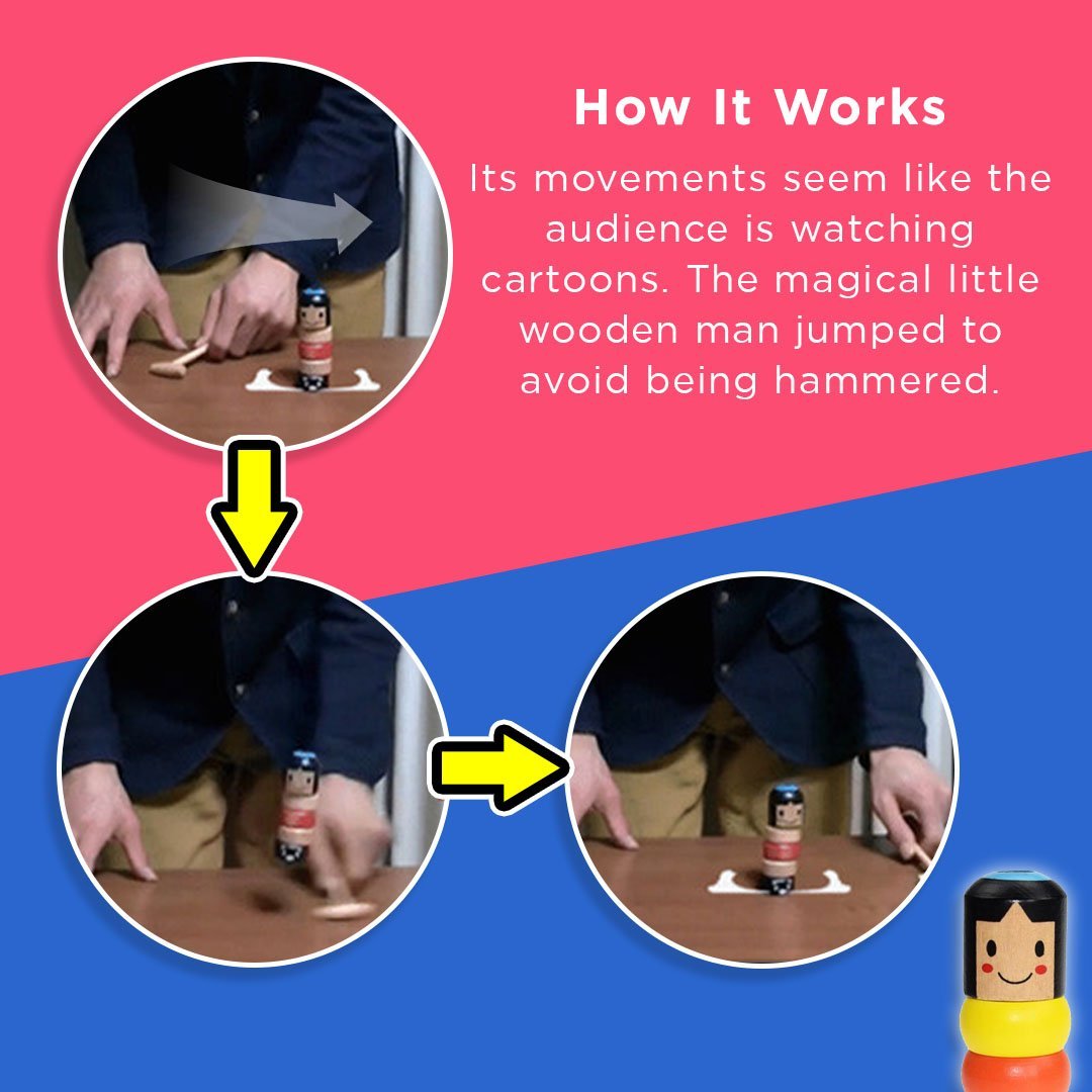 Magischer Holzmann Spielzeug | Unzerbrechlich & Mit Hammer | Kreatives Zauberspiel für Kinder