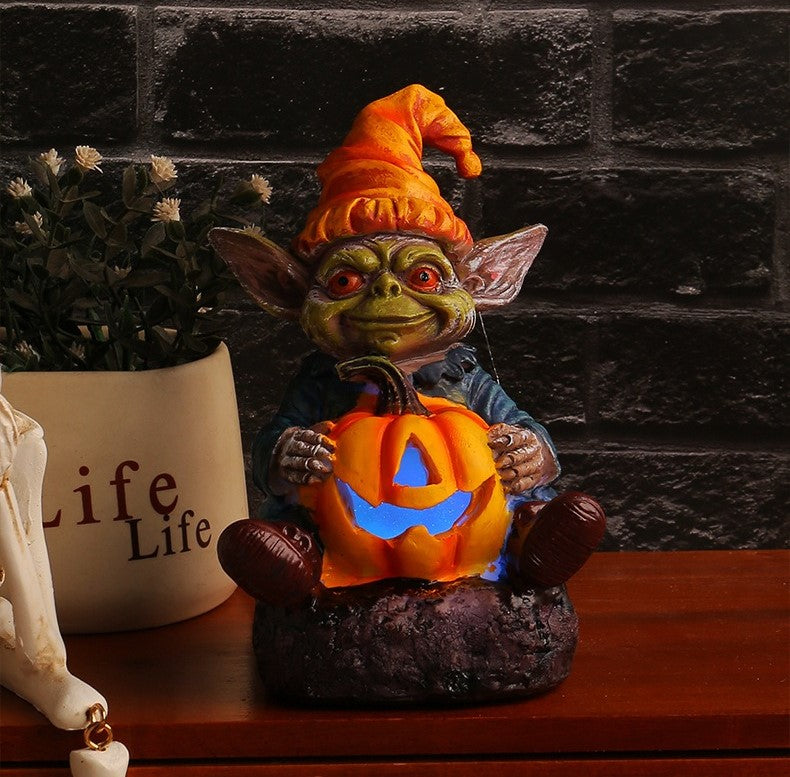 GhoulLaterne™ Ghoulie Halloween Statue aus Harz mit Kürbislampe (Kaufen Sie 1 und erhalten Sie 1 gratis)