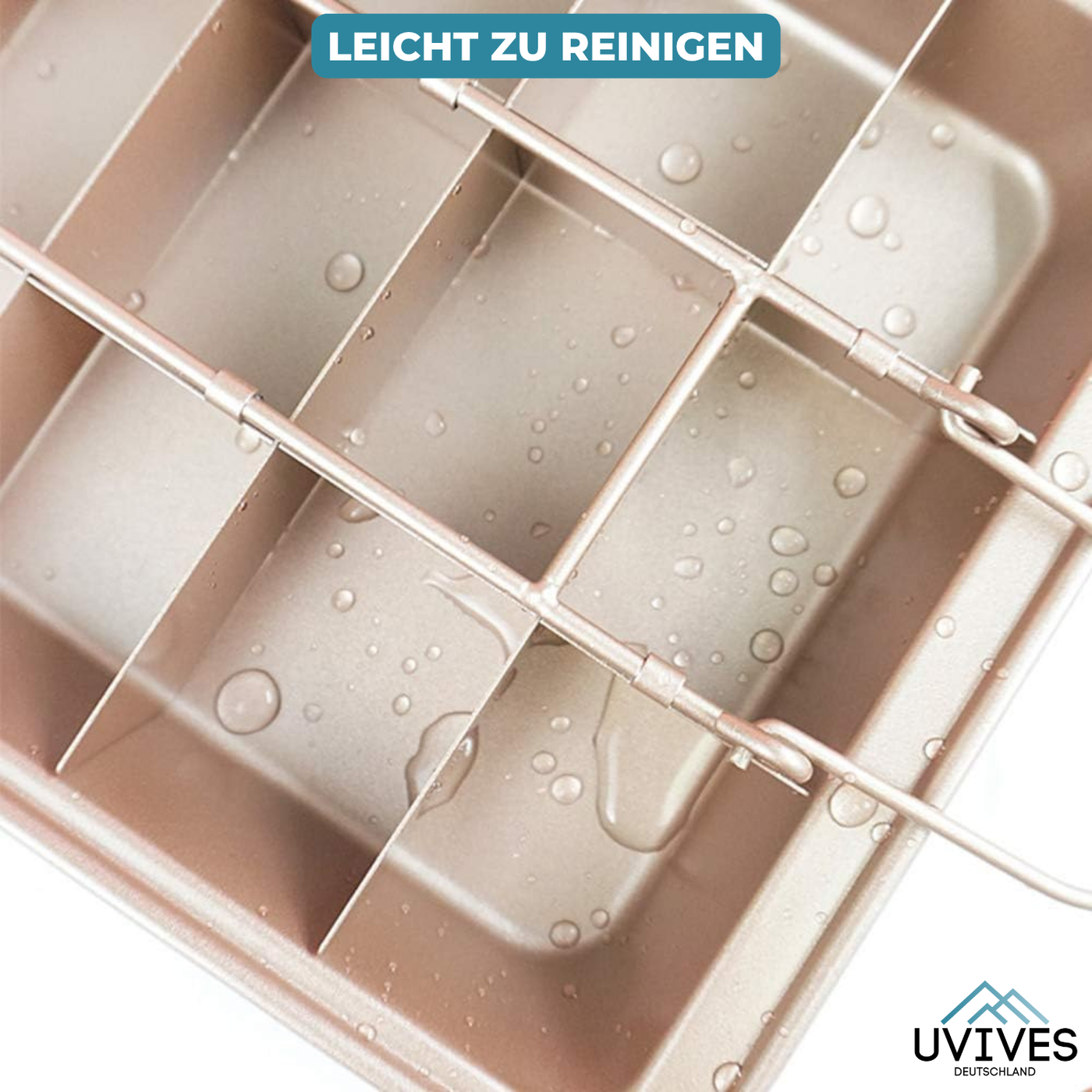 Backform mit Trennwand | 18 Stücke | Antihaftbeschichtet & Spülmaschinenfest