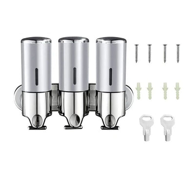 Wandmontierter Seifenspender | Edelstahl & ABS | Modernes Design | Platzsparend & Nachfüllbar