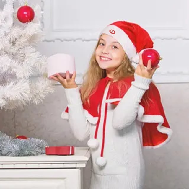 Weihnachten Santa Hut | Singend & Tanzend | Elektrisch | Plüsch Rot | Lustige Geschenkidee & Party-Accessoire