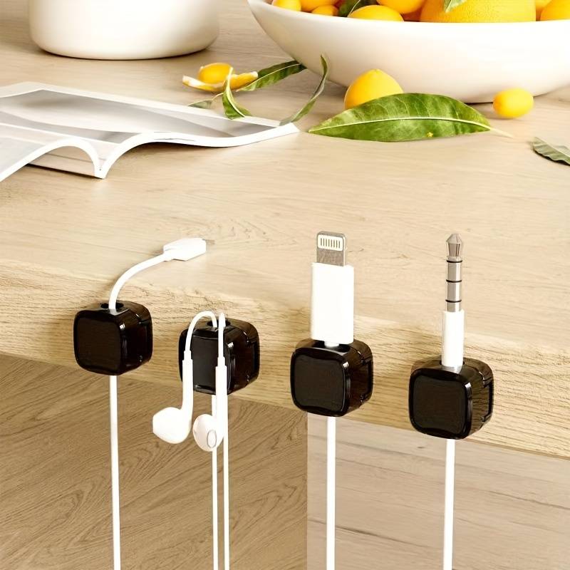 Kabel Organisator Hub | Magnetischer Kabelhalter | Selbstklebend für Schreibtisch & Wand