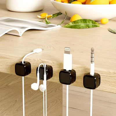 Kabel Organisator Hub | Magnetischer Kabelhalter | Selbstklebend für Schreibtisch & Wand