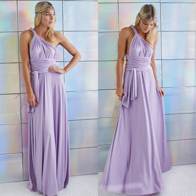Damen Wickel-Maxikleid | 24 Tragevarianten | Ärmellos & elegant | Perfekt für Hochzeit, Party & Abend