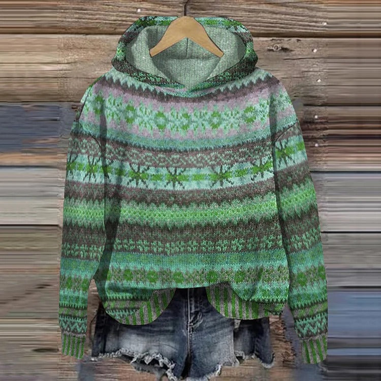 Linde | Retro-inspirierter Pullover mit Kapuze