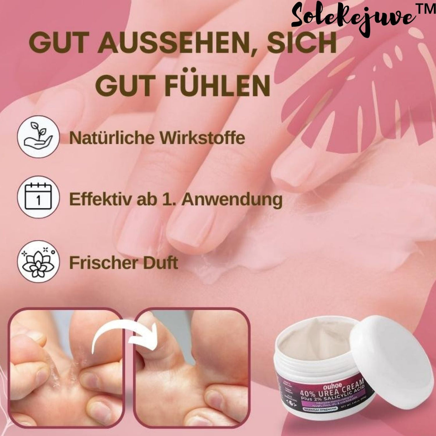 1+1 Gratis | Medizinische Fußpflegecreme | Gegen Pilz, Ekzeme & rissige Haut | Regenerierend, feuchtigkeitsspendend & mit Arnika