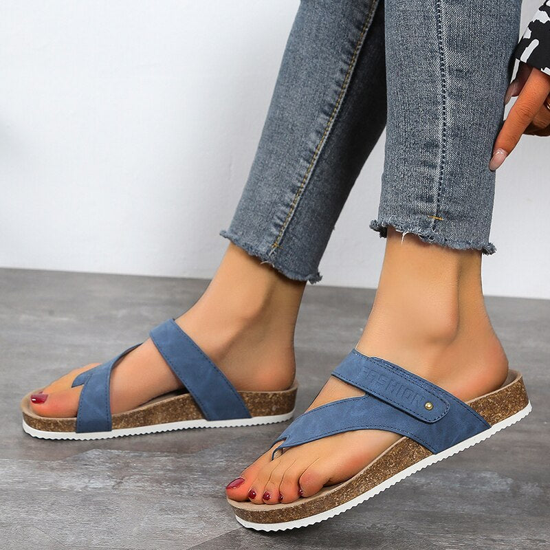 KorkFlex™ – Orthopädische offene Kork Sandalen für Damen