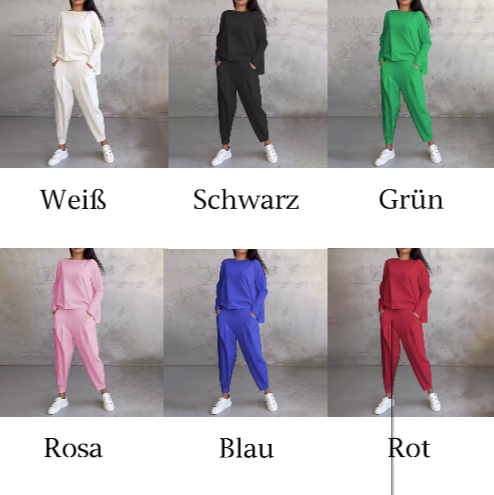 Agathe™ Langärmeliger Rundhalsausschnitt & Hose