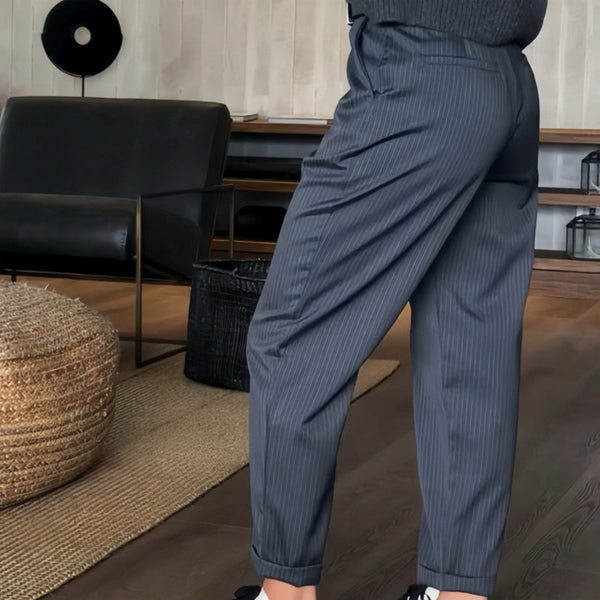 Damen Gestreifte Business Anzughose - Elegant & Modern