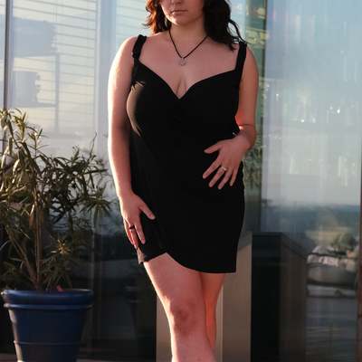 Eleni Bambus Wickelkleid Überwurf