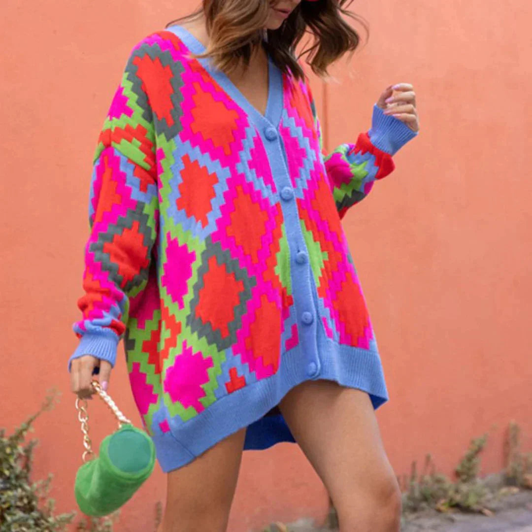 Charlotte | Bunte Strickjacke
