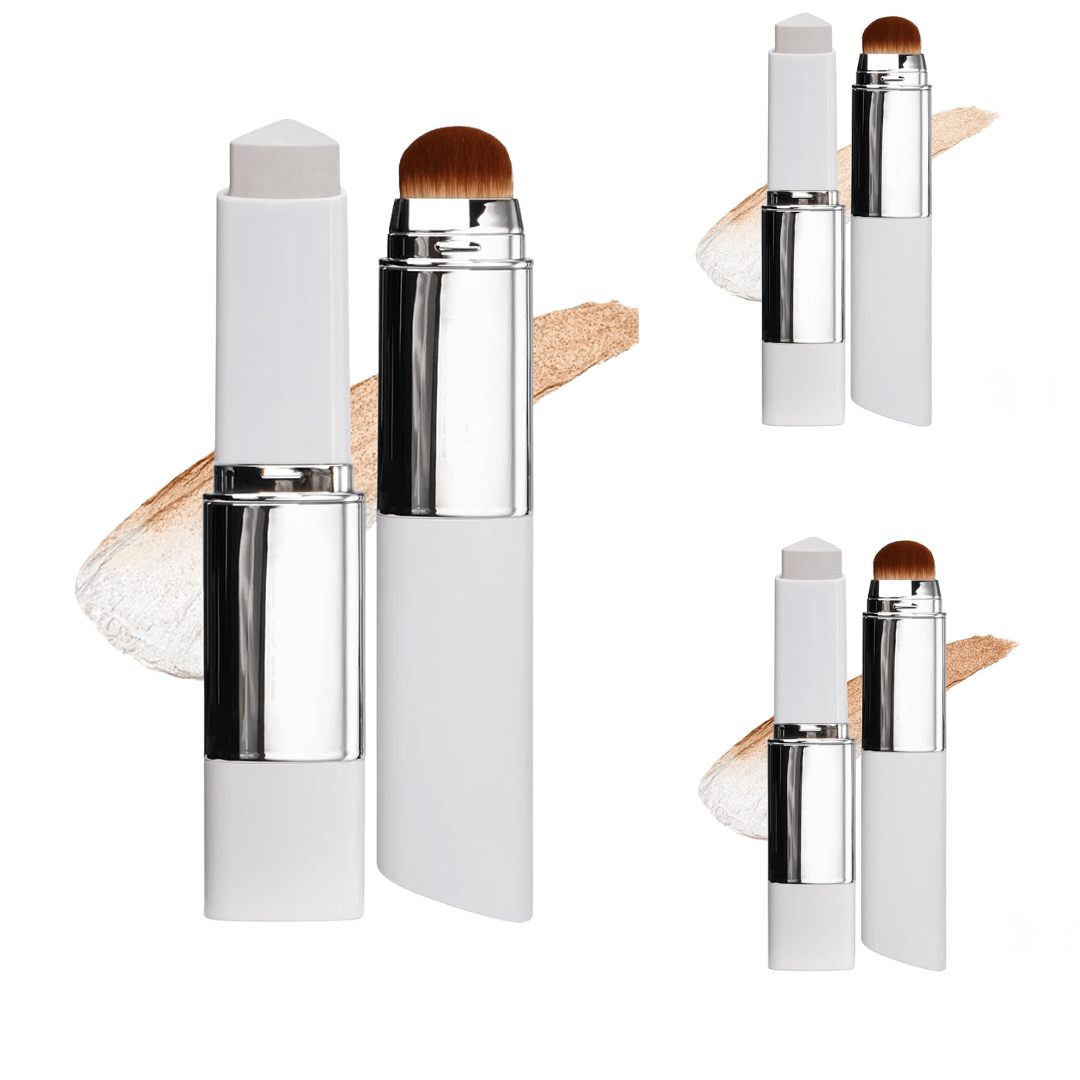 Farbwechsel Foundation Stick | 2-in-1 Make-up & Pflege | Passt sich jedem Hautton an | Mit Pinsel