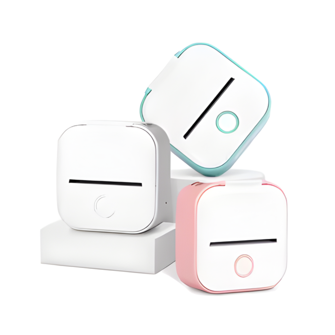 Mobiler Mini-Drucker | BuddyDrucken™ | Kabellos & Kompakt | Thermodrucker für Smartphone & Laptop