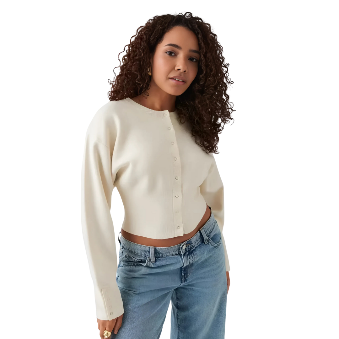 Damen Bluse | Gerader Schnitt | Elegante Knopfleiste | Vielseitige Länge & Manschettendetails