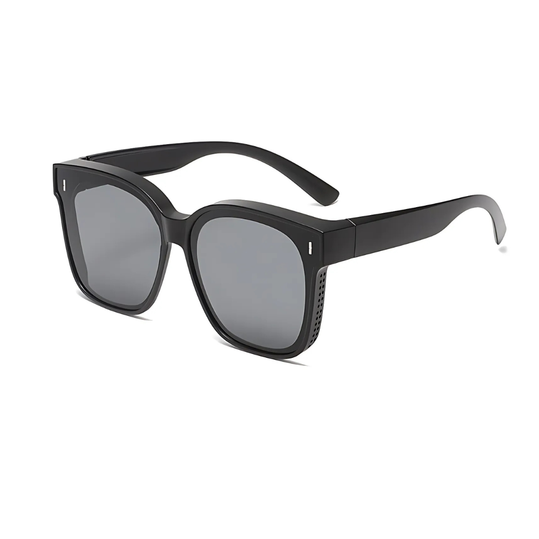 1+1 Gratis | Überzieh-Sonnenbrille | Polarisierte Gläser | Passt über Brillen | Schlankes Design & UV-Schutz