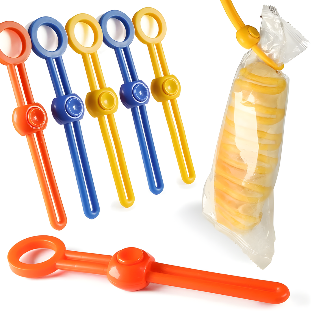 Mehrzweck-Beutelverschließer | Wiederverwendbarer Frischhalteclip | Luftdicht & Platzsparend