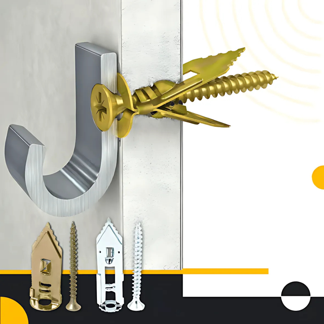 Selbstschneidende Anker-Schrauben | Kein Bohren, fester Halt bis 30 kg | Für Gipskarton, Porenbeton & Leichtbauplatten