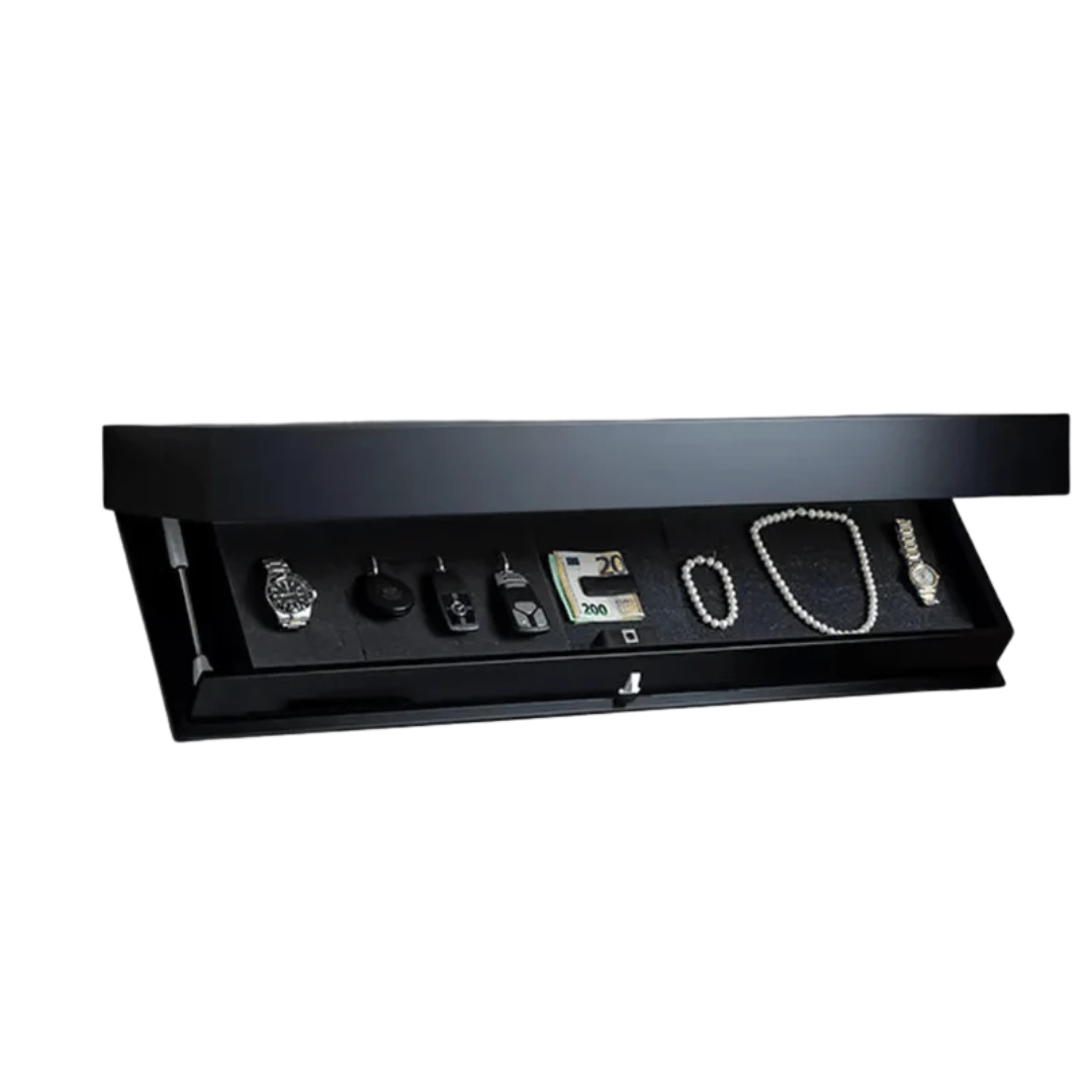 Wandregal mit Geheimfach | Massivholz | Schwebendes Design | Versteckte Aufbewahrung