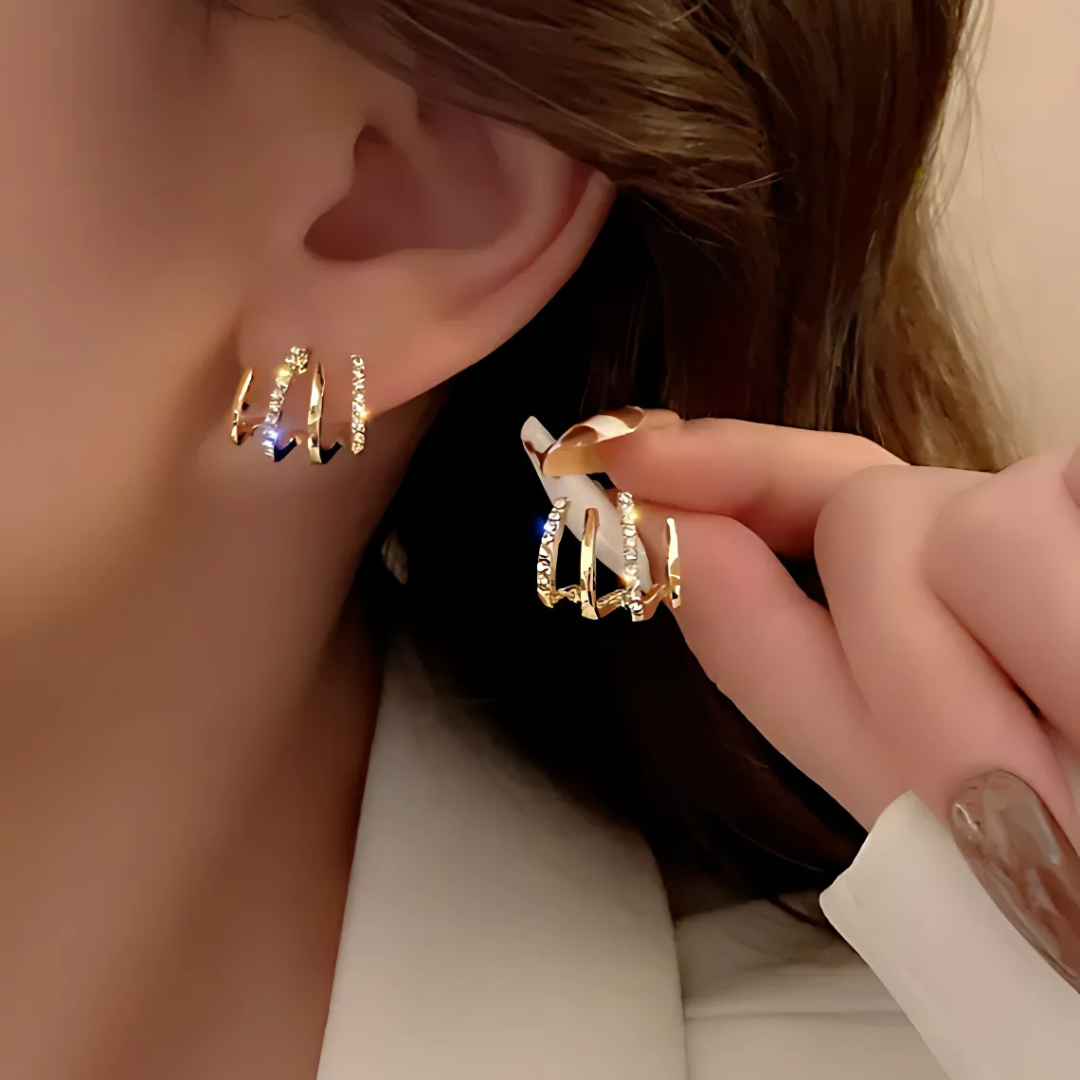 Damen Ohrringe | Leicht & hypoallergen | Elegantes Design mit funkelndem Finish | Vielseitig für Alltag & Abende