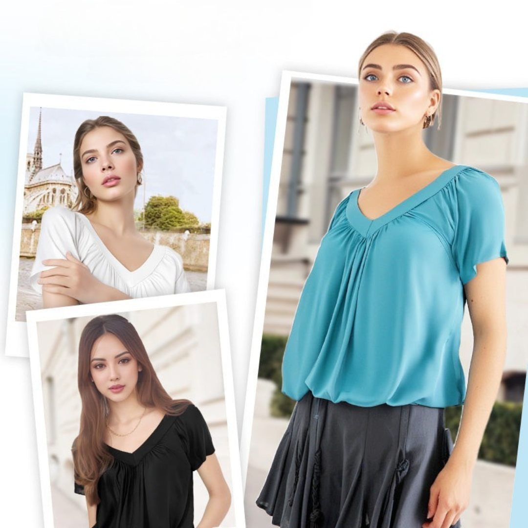 Lisbeth™ Schmeichelhaft Gefaltete Bluse