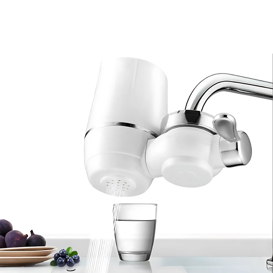 Wasserhahnfilter | 7-stufige Filtration | Wiederverwendbare Keramikkartusche | Für Standardarmaturen