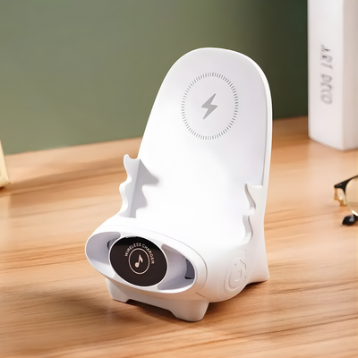 Kabelloses Ladegerät 15 W | Schnellladung & Handyhalter | Mit Aromatherapie & Klangverstärkung