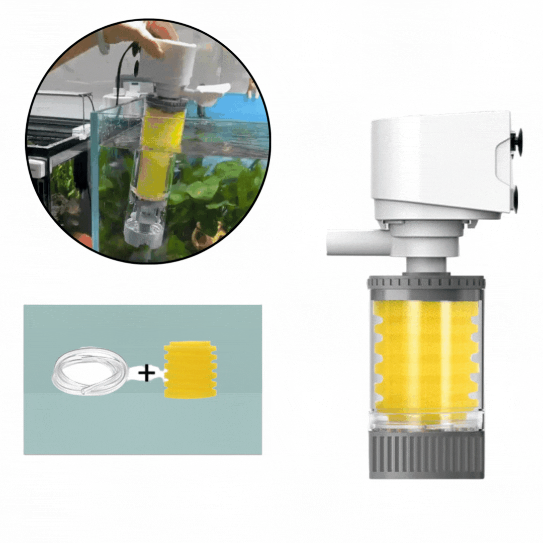 Leiser Elektrischer Aquariumfilter | Schnell & Effizient | Sauerstoffzufuhr & Wellenbildung | Geräuscharm & Langlebig