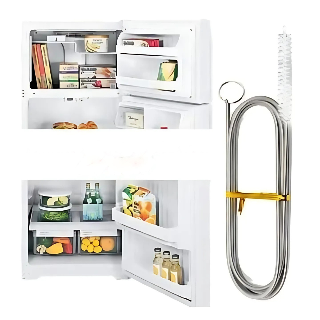 Reinigungsset Kühlschrank & Abfluss | Flexible Bürste & Sprühflasche | Hygienische Tiefenreinigung